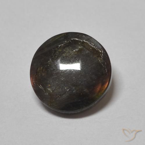1.51ct Натуральный Многоцветный Спектролит, Круглый, Непрозрачный