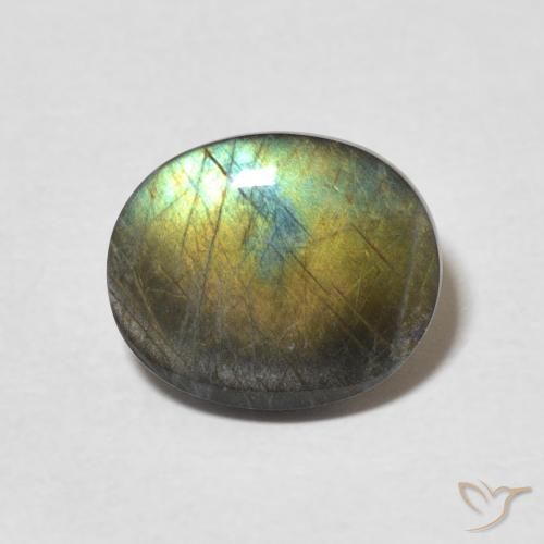 1.79ct Натуральный Многоцветный Спектролит, Овал, Непрозрачный