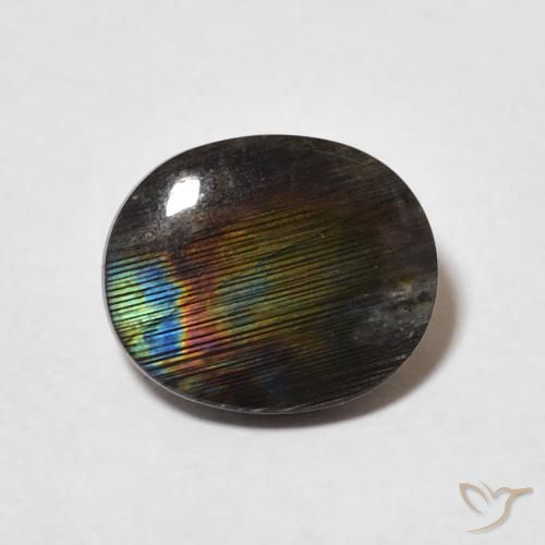 2.00ct Натуральный Многоцветный Спектролит, Овал, Непрозрачный