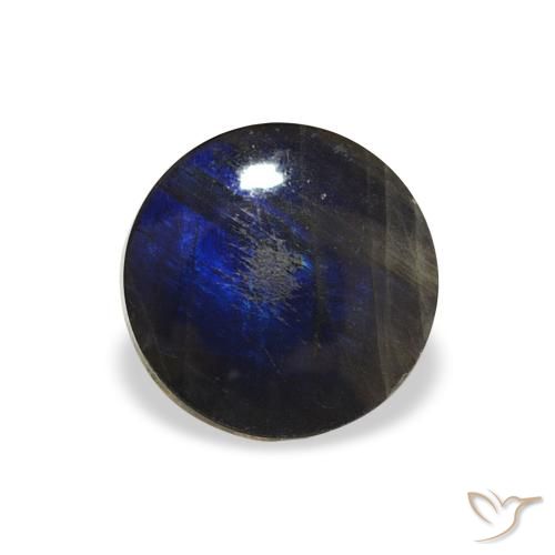 1.25ct Натуральный Многоцветный Спектролит, Круглый, Непрозрачный