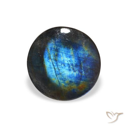 0.99ct Натуральный Многоцветный Спектролит, Круглый, Непрозрачный