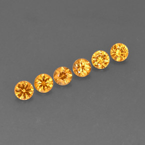  карата, натуральный Оранжевый Спессартитовая пряжа, Огранка Круг, VVS-VS