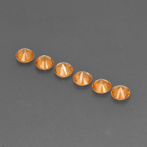  карата, натуральный Оранжевый Спессартитовая пряжа, Огранка Круг, VVS-VS