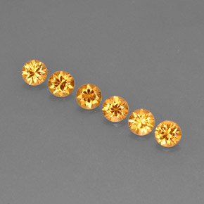  карата, натуральный Оранжевый Спессартитовая пряжа, Огранка Круг, VVS-VS