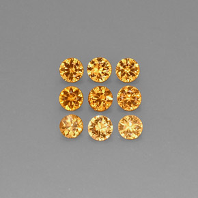  карата, натуральный Мандариново-оранжевый Спессартитовая пряжа, Огранка Круг, Чистота VS