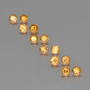  карата, натуральный Оранжевый Спессартитовая пряжа, Огранка Круг, VVS-VS