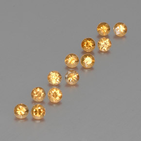  карата, натуральный Оранжевый Спессартитовая пряжа, Огранка Круг, VVS-VS