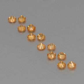  карата, натуральный Оранжевый Спессартитовая пряжа, Огранка Круг, VVS-VS