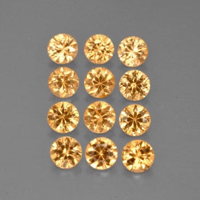  карата, натуральный Оранжевый Спессартитовая пряжа, Огранка Круг, VVS-VS