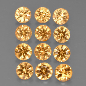  карата, натуральный Оранжевый Спессартитовая пряжа, Огранка Круг, VVS-VS