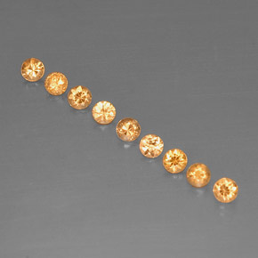  карата, натуральный Оранжевый Спессартитовая пряжа, Огранка Круг, VVS-VS