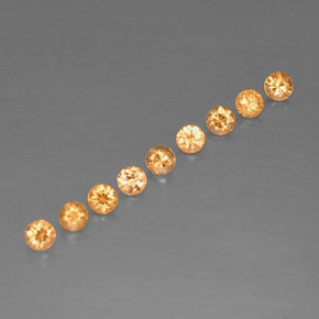  карата, натуральный Оранжевый Спессартитовая пряжа, Огранка Круг, VVS-VS