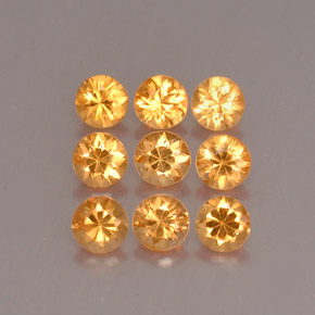  карата, натуральный Оранжевый Спессартитовая пряжа, Огранка Круг, Чистота VS