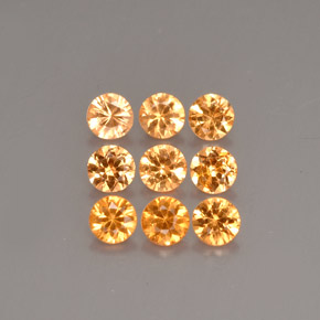  карата, натуральный Оранжевый Спессартитовая пряжа, Огранка Круг, Чистота VS