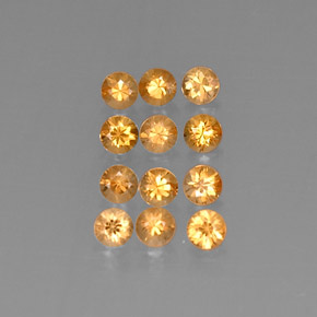  карата, натуральный Оранжевый Спессартитовая пряжа, Огранка Круг, VVS-VS