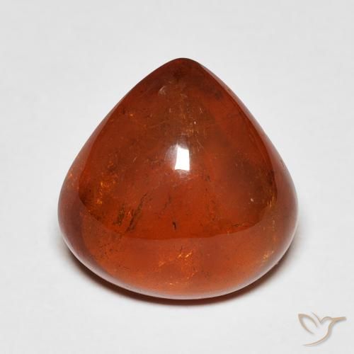 8.27ct Натуральный Красновато-оранжевый Спессартитовая пряжа, Форма груши, Прозрачный