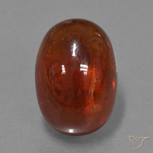 11.22ct Натуральный Темно-оранжевый Спессартитовая пряжа, Овал, Полупрозрачный