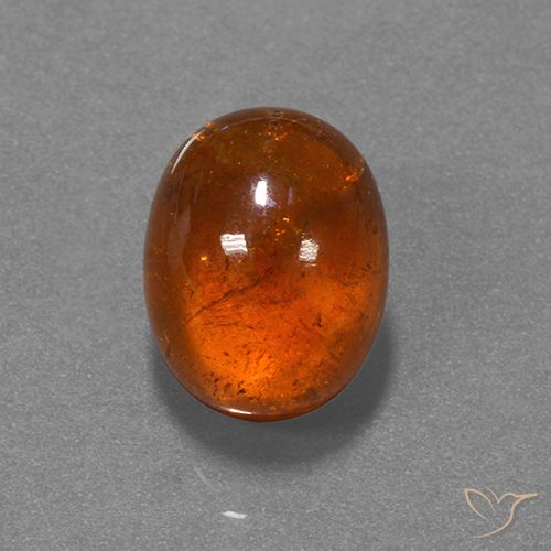 7.97ct Натуральный Средний апельсин Спессартитовая пряжа, Овал, Полупрозрачный