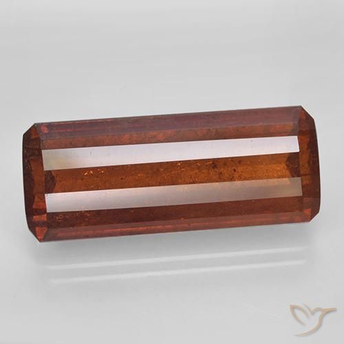 13.99 карата, натуральный Темно-оранжево-красный Спессартитовая пряжа, Изумрудная огранка, SI