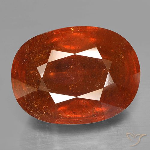 23.80ct Натуральный Огонь Оранжевый Спессартитовая пряжа, Овал, SI