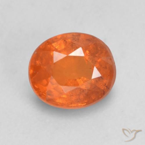 0.74ct Натуральный Огонь Оранжевый Спессартитовая пряжа, Овал, VS-SI