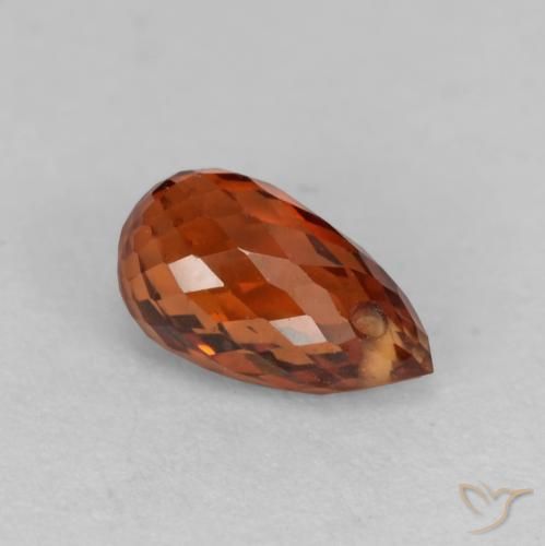 0.93ct Натуральный Глубокий янтарно-красный Спессартитовая пряжа, Бриолет, Чистота VS