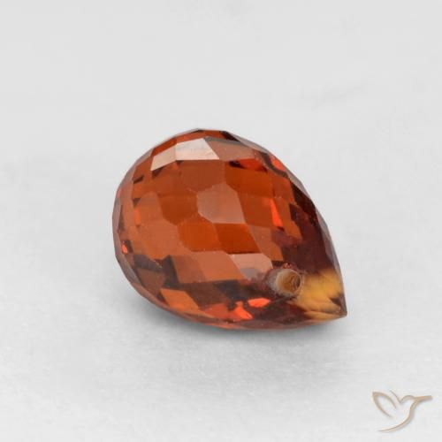 0.98ct Натуральный Средний красный Спессартитовая пряжа, Бриолет, Чистота VS