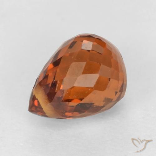 1.29ct Натуральный Красновато-оранжевый Спессартитовая пряжа, Бриолет, Чистота VS