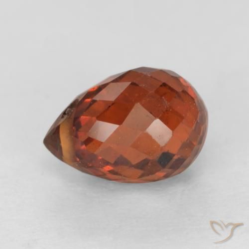 1.52ct Натуральный Ярко-красный Спессартитовая пряжа, Бриолет, VS-SI