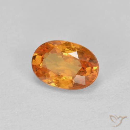0.56ct Натуральный Ярко-оранжевый Спессартитовая пряжа, Овал, VS-SI