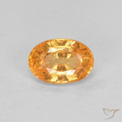 0.59ct Натуральный Интенсивный апельсин Спессартитовая пряжа, Овал, VS-SI