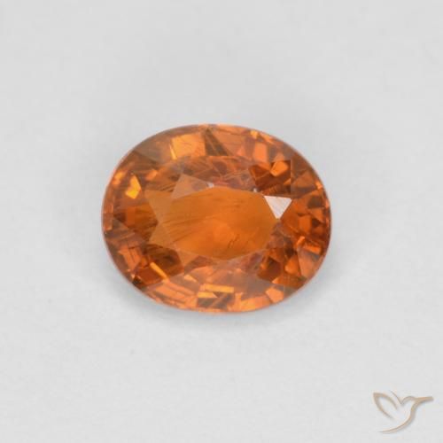 0.54ct Натуральный Средне-темно-оранжевый Спессартитовая пряжа, Овал, Чистота VS