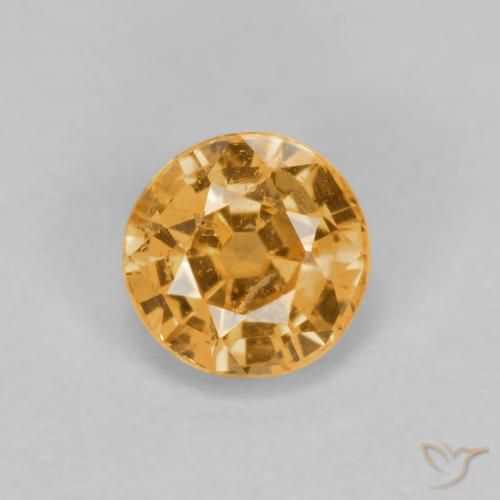 0.52ct Натуральный Средний апельсин Спессартитовая пряжа, Круглый, Чистота VS