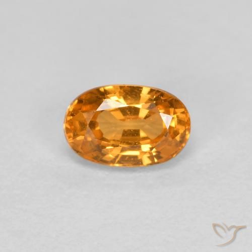 0.44ct Натуральный Абрикос Апельсин Спессартитовая пряжа, Овал, Чистота VS