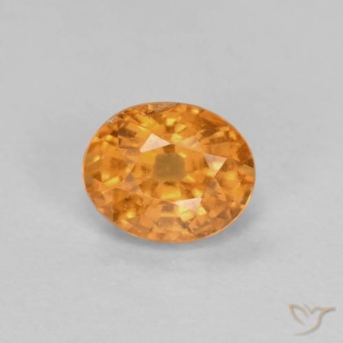 0.60ct Натуральный Абрикос Апельсин Спессартитовая пряжа, Овал, VS-SI