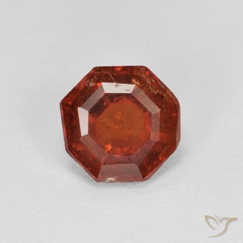 1.21ct Натуральный Темно-оранжевый Спессартитовая пряжа, Изумрудная огранка, SI