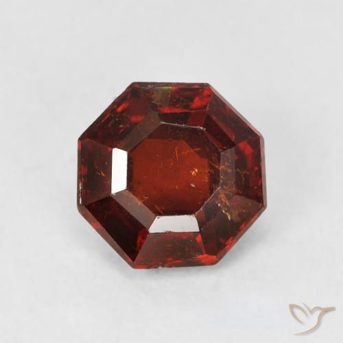 1.33ct Натуральный Сангрия красная Спессартитовая пряжа, Изумрудная огранка, SI