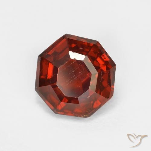 1.51ct Натуральный Сангрия красная Спессартитовая пряжа, Изумрудная огранка, VS-SI