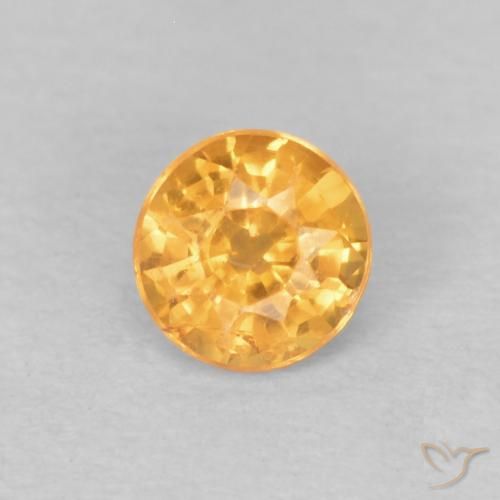 0.29ct Натуральный Абрикос Апельсин Спессартитовая пряжа, Круглый, Чистота VS