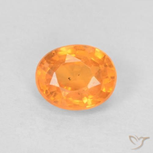 0.57ct Натуральный Ярко-оранжевый Спессартитовая пряжа, Овал, VVS-VS