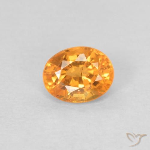 0.43ct Натуральный Ярко-оранжевый Спессартитовая пряжа, Овал, Чистота VS