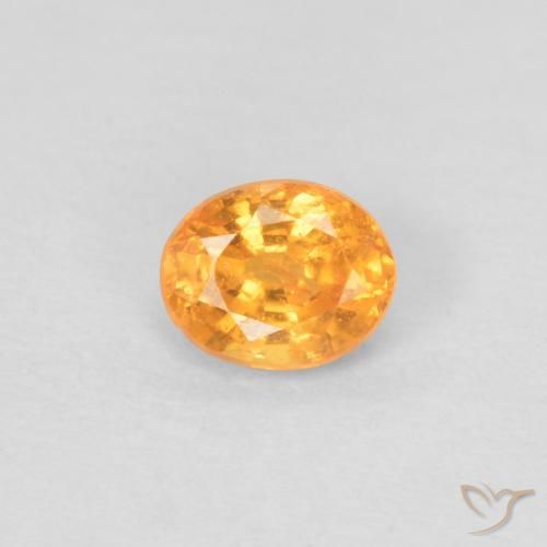 0.41ct Натуральный Средний апельсин Спессартитовая пряжа, Овал, VS-SI