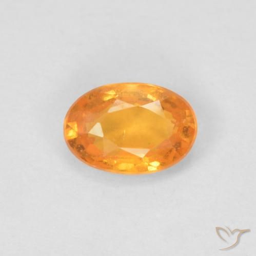 0.64ct Натуральный Интенсивный апельсин Спессартитовая пряжа, Овал, Чистота VS