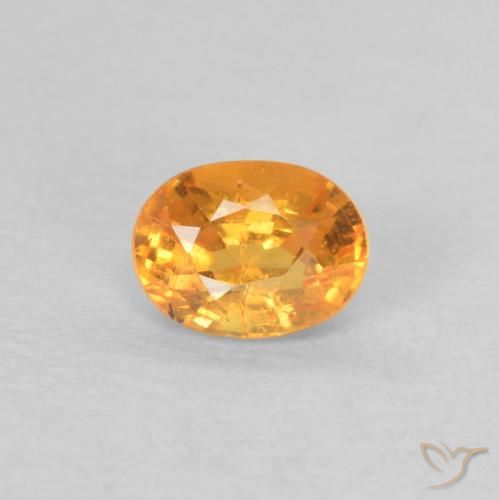 0.35ct Натуральный Средний апельсин Спессартитовая пряжа, Овал, Чистота VS