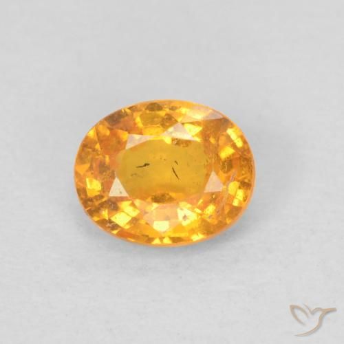 0.48ct Натуральный Средний апельсин Спессартитовая пряжа, Овал, Чистота VS