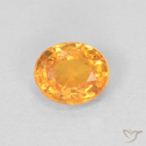 0.45ct Натуральный Средний апельсин Спессартитовая пряжа, Овал, Чистота VS