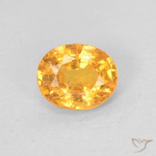 0.44ct Натуральный Абрикос Апельсин Спессартитовая пряжа, Овал, Чистота VS