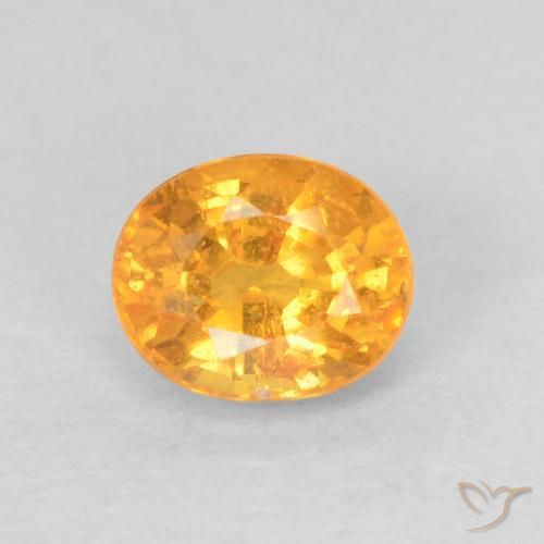0.67ct Натуральный Средний апельсин Спессартитовая пряжа, Овал, Чистота VS