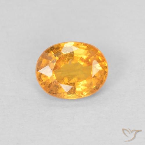 0.37ct Натуральный Средний апельсин Спессартитовая пряжа, Овал, Чистота VS