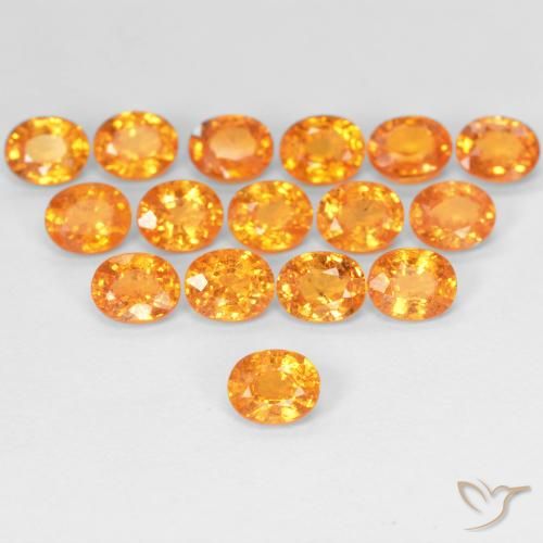 0.52ct Натуральный Абрикос Апельсин Спессартитовая пряжа, Овал, Чистота VS
